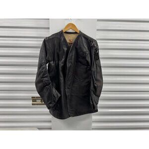 Vintage Hawkeye Sports Inc. Real Leather Shooting Range Jacket Size L Black